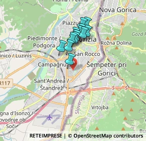 Mappa PIAZZALE VON CZOERNIG CARLO, 34170 Gorizia GO, Italia (1.37154)