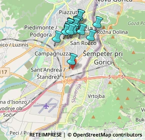 Mappa Via Monte Hermada, 34170 Gorizia GO, Italia (1.79556)