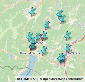 Mappa Via Luigi Maffei, 38062 Arco TN, Italia (6.70833)
