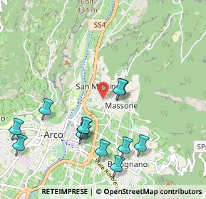 Mappa Via Luigi Maffei, 38062 Arco TN, Italia (1.10833)