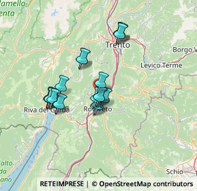 Mappa Via del Brennero, 38068 Rovereto TN, Italia (11.2225)