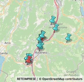 Mappa Via del Brennero, 38068 Rovereto TN, Italia (6.25769)