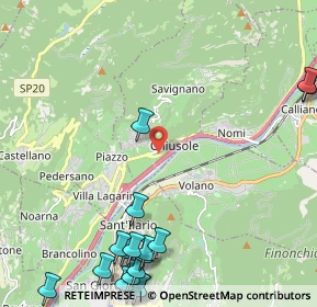 Mappa Via del Brennero, 38068 Rovereto TN, Italia (3.16833)
