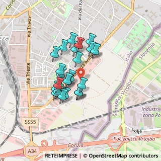 Mappa Via Giuseppe Antonio Cordon, 34170 Gorizia GO, Italia (0.32692)