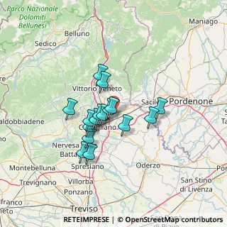 Mappa Via Cadore, 31020 San Fior TV, Italia (9.9325)