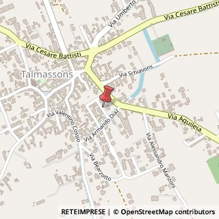 Mappa Via Antonio Cattivello,  7, 33030 Talmassons, Udine (Friuli-Venezia Giulia)