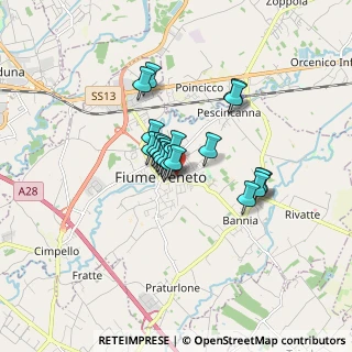Mappa Via Conti Ricchieri, 33080 Fiume Veneto PN, Italia (1.0895)