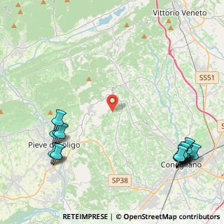 Mappa Via Faè, 31020 San Pietro di Feletto TV, Italia (6.09765)