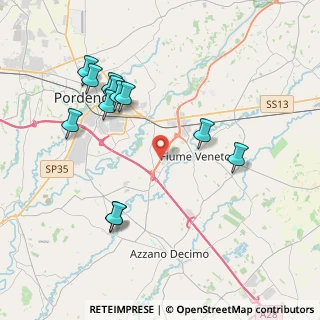 Mappa Raccordo Autostradale 16 Km 0-700, 33080 Fiume Veneto PN, Italia (4.12917)