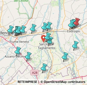 Mappa Piazzale della Chiesa, 33078 San Vito al Tagliamento PN, Italia (8.6315)