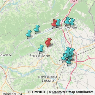 Mappa Via Giacomo Matteotti, 31020 Refrontolo TV, Italia (7.6325)