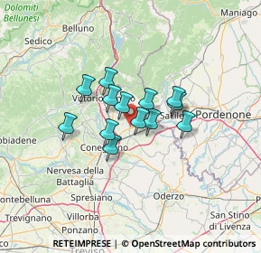 Mappa Via Cristoforo Colombo, 31010 Pianzano , Italia (8.37308)