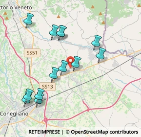 Mappa Via Cristoforo Colombo, 31010 Pianzano , Italia (3.93154)