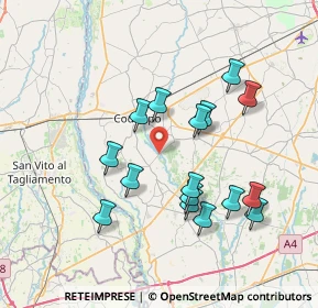 Mappa Case Sparse, 33033 Codroipo UD, Italia (7.005)