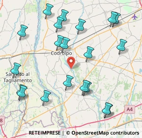 Mappa Case Sparse, 33033 Codroipo UD, Italia (9.5595)