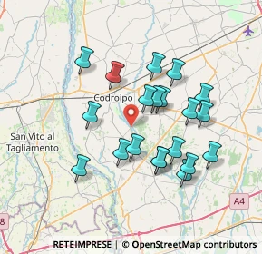 Mappa Case Sparse, 33033 Codroipo UD, Italia (6.404)
