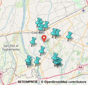 Mappa Case Sparse, 33033 Codroipo UD, Italia (6.855)