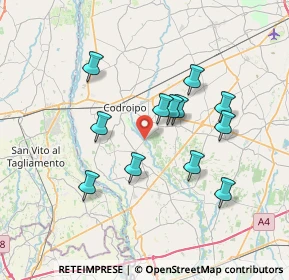 Mappa Case Sparse, 33033 Codroipo UD, Italia (6.36583)