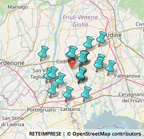 Mappa Case Sparse, 33033 Codroipo UD, Italia (9.613)