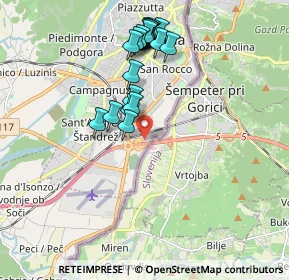 Mappa Staz. Confinaria S.Andrea, 34170 Gorizia GO, Italia (1.8125)