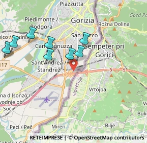 Mappa Staz. Confinaria S.Andrea, 34170 Gorizia GO, Italia (2.54091)