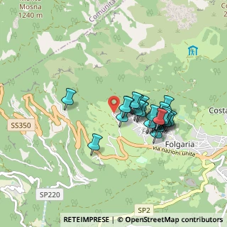 Mappa Via G. Leopardi, 38064 Folgaria TN, Italia (0.70385)