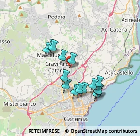 Mappa Via Salvo D'Acquisto, 95030 Sant'Agata li Battiati CT, Italia (3.45333)