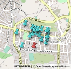 Mappa Via Cristoforo Colombo, 95030 Sant'Agata li Battiati CT, Italia (0.144)