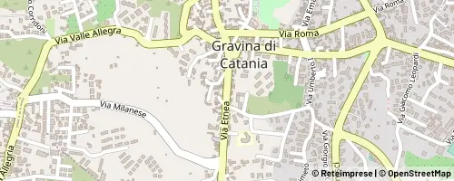 Mappa Gravina di Catania