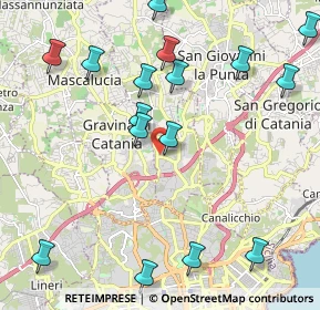 Mappa Via Enrico Toti, 95030 Sant'Agata li Battiati CT, Italia (2.81875)
