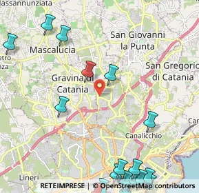 Mappa Via Enrico Toti, 95030 Sant'Agata li Battiati CT, Italia (3.63278)