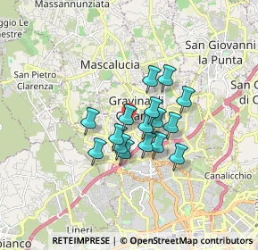 Mappa Via Vecchia S. Giovanni, 95030 Gravina di Catania CT, Italia (1.28813)