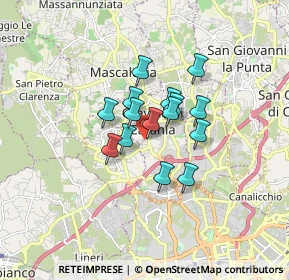 Mappa Via Vecchia S. Giovanni, 95030 Gravina di Catania CT, Italia (1.208)