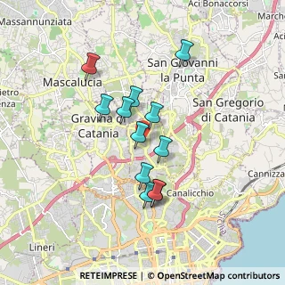 Mappa 95030 Sant'Agata li Battiati CT, Italia (1.61833)