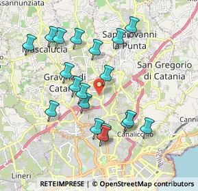 Mappa 95030 Sant'Agata li Battiati CT, Italia (2.08368)