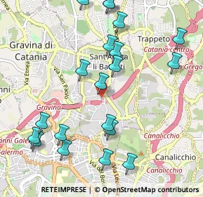 Mappa Via delle Rose, 95030 Sant'Agata li Battiati CT, Italia (1.3365)