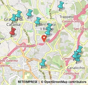 Mappa Via delle Rose, 95030 Sant'Agata li Battiati CT, Italia (1.40167)