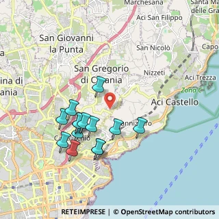 Mappa Via Tevere, 95027 San Gregorio di Catania CT, Italia (1.99357)