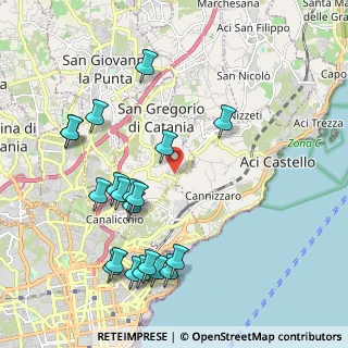 Mappa Via Tevere, 95027 San Gregorio di Catania CT, Italia (2.5735)