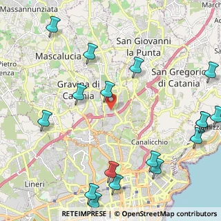 Mappa Via Francicanava, 95030 Sant'Agata li Battiati CT, Italia (3.34941)