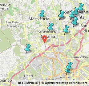 Mappa Via San Giovanni Galermo, 95030 Gravina di Catania CT, Italia (2.96923)