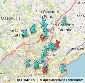 Mappa Via Antonio Canova, 95037 San Giovanni la punta CT, Italia (2.09056)