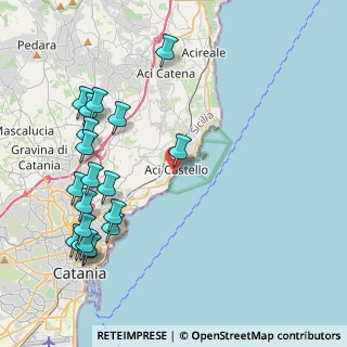 Mappa Via Francesco Crispi, 95021 Aci Castello CT, Italia (5.6205)