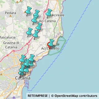 Mappa Via Francesco Crispi, 95021 Aci Castello CT, Italia (5.76941)