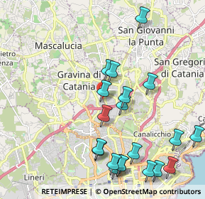 Mappa Viale dell'Autonomia, 95030 Gravina di Catania CT, Italia (2.628)