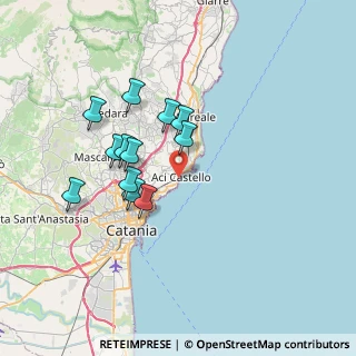 Mappa Via Antonino Privitera, 95021 Aci Castello CT, Italia (6.88417)