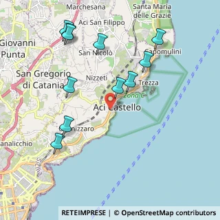 Mappa Via Antonino Privitera, 95021 Aci Castello CT, Italia (2.51091)