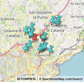 Mappa Via Sottotenente, 95037 San Giovanni La Punta CT, Italia (1.38667)