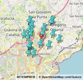 Mappa Via Sottotenente, 95037 San Giovanni La Punta CT, Italia (1.563)