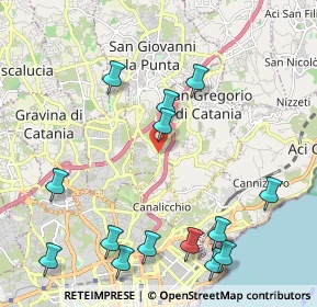 Mappa Via Sottotenente, 95037 San Giovanni La Punta CT, Italia (2.86643)